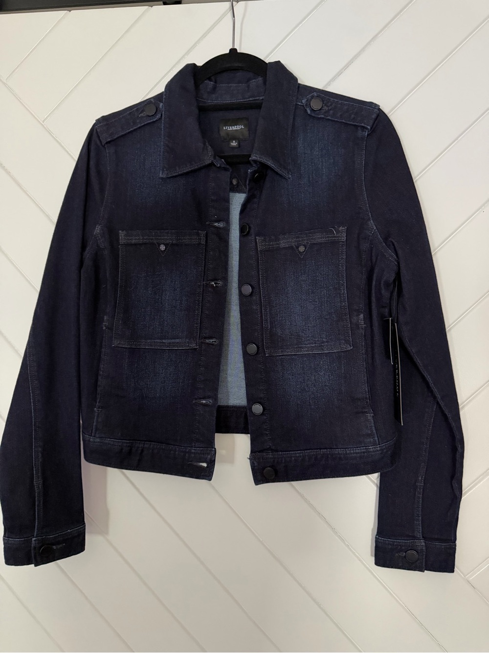 Liverpool St. John Collection Navy Blue Denim Jacket for Women